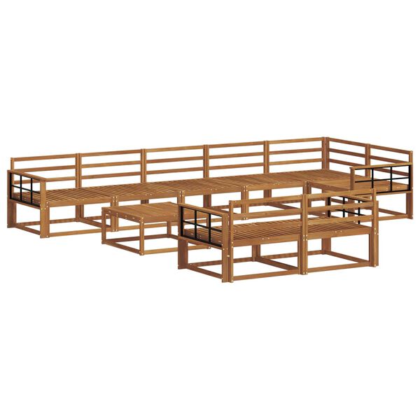vidaXL Outdoor-Sofagarnitur 9 pcs Natur Massivholz Akazie