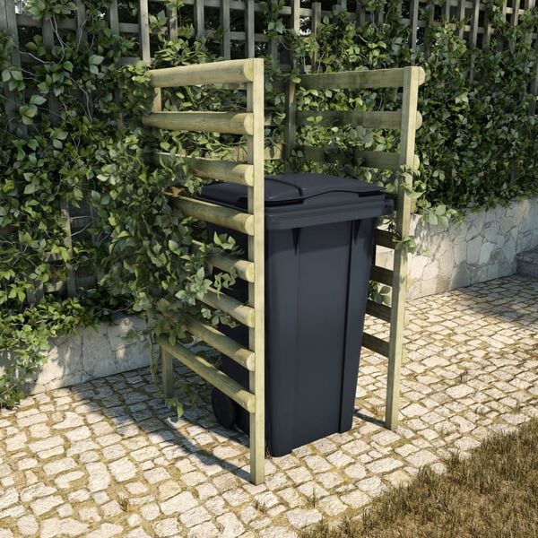 vidaXL M&uuml;lltonnenbox 1 Tonne 70x80x150 cm Impr&auml;gniertes Kiefernholz