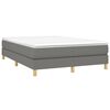 vidaXL Boxspringbett mit Matratze Dunkelgrau 140x200 cm Stoff