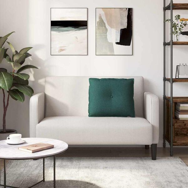 vidaXL R&uuml;ckenkissen Dunkelgr&uuml;n 60 x 19 x 50 cm Stoff