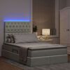 vidaXL Bett mit Stauraum und LED Hellgrau 120 x 200 cm Samt