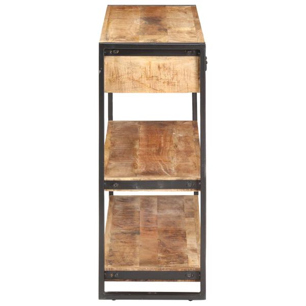 vidaXL Sideboard 120x30x75 cm Raues Mango-Massivholz