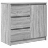 vidaXL Sideboard mit Schublade Grau Sonoma 71x35x65 cm Holzwerkstoff