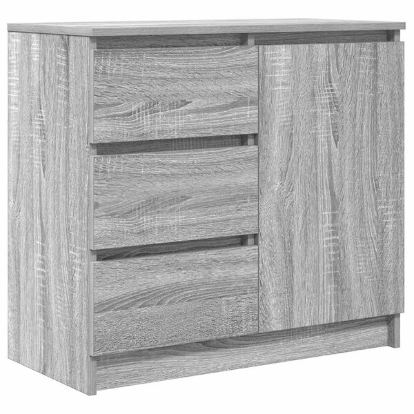 vidaXL Sideboard mit Schublade Grau Sonoma 71x35x65 cm Holzwerkstoff