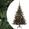 vidaXL K&uuml;nstlicher Weihnachtsbaum mit Weihnachtskugel 120 cm 150 LEDs