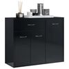 vidaXL Sideboard Hochglanz-Schwarz 88x30x70 cm Holzwerkstoff