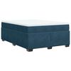 vidaXL Boxspringbett mit Matratze Dunkelblau 140x190 cm Samt