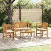 vidaXL Gartenrosen-Lounge-Set mit Kissen 4 pcs Massivholz Akazie