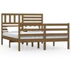 vidaXL Massivholzbett Honigbraun 140x190 cm