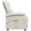 vidaXL Massagesessel Elektrisch Creme Samt