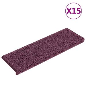 vidaXL Stufenmatten 15 Stk. 65 x 21 x 4 cm Dunkelviolett Rechteckiger Rand