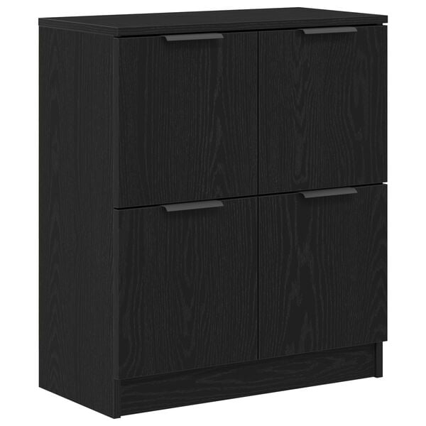 vidaXL Sideboard Schwarz Eichen-Optik 60 x 30 x 70 cm Holzwerkstoff