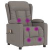 vidaXL Massagesessel Taupe Stoff