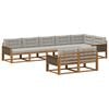 vidaXL Outdoor-Sofagarnitur mit Kissen 8 pcs Natur und Hellgrau