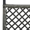 vidaXL Zaunelement Poly Rattan 2,4x2 m Anthrazit