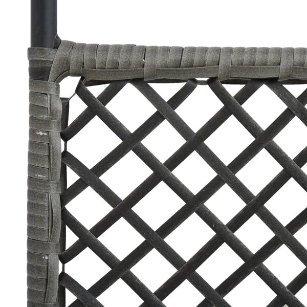 vidaXL Zaunelement Poly Rattan 2,4x2 m Anthrazit