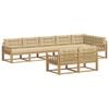 vidaXL Outdoor-Sofagarnitur 6 stk. Wei&szlig; und Beige Polyester