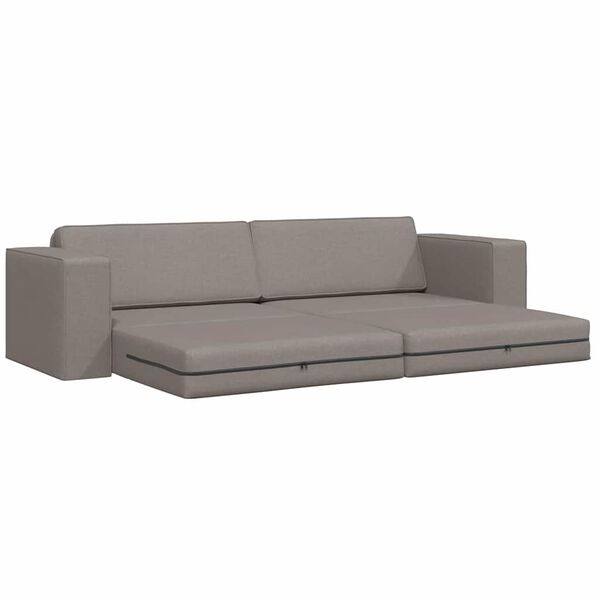 vidaXL Schlafsofa Taupe 245 x 78 x 77 cm Samt