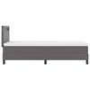 vidaXL Boxspringbett mit Matratze Grau 90 x 190 cm Kunstleder