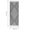 vidaXL Teppich Dunkelgrau 100x300 cm Baumwolle