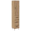 vidaXL Highboard Artisan-Eiche 34,5 x 34 x 90 cm Holzwerkstoff