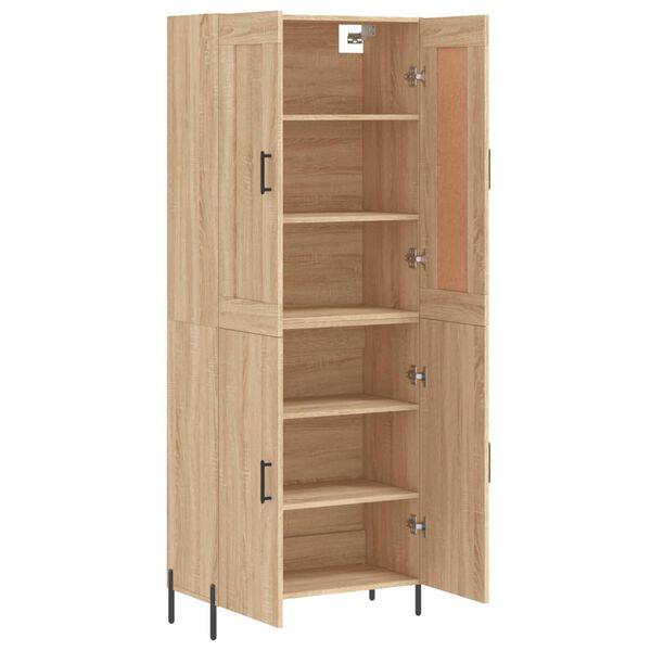 vidaXL Highboard Sonoma-Eiche 69,5x34x180 cm Holzwerkstoff