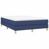 vidaXL Boxspringbett mit Matratze Blau 140x200 cm Stoff