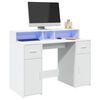 vidaXL LED-Schreibtisch Wei&szlig; 120x55x91 cm Holzwerkstoff