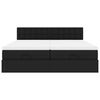 vidaXL Ottoman-Bett mit Matratzen & LEDs Schwarz 160x200 cm Kunstleder