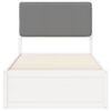 vidaXL Bettgestell mit gepolstertem Kopfteil Hellgrau 90 x 190 cm