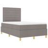 vidaXL Boxspringbett mit Matratze Taupe 120 x 190 cm Stoff
