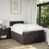 vidaXL Boxspringbett mit Matratze Dunkelbraun 120x200 cm Stoff