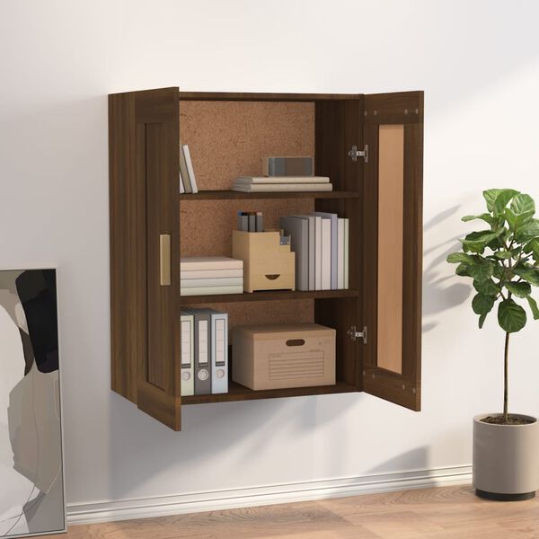 vidaXL Wandschrank Braun Eichen-Optik 69,5x32,5x90 cm Holzwerkstoff