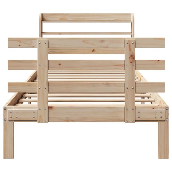 vidaXL Bettgestell mit Kopfteil ohne Matratze 90x190 cm