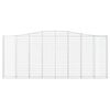 vidaXL Gabionen mit Hochbogen 6 Stk. 400x30x160/180cm Verzinktes Eisen
