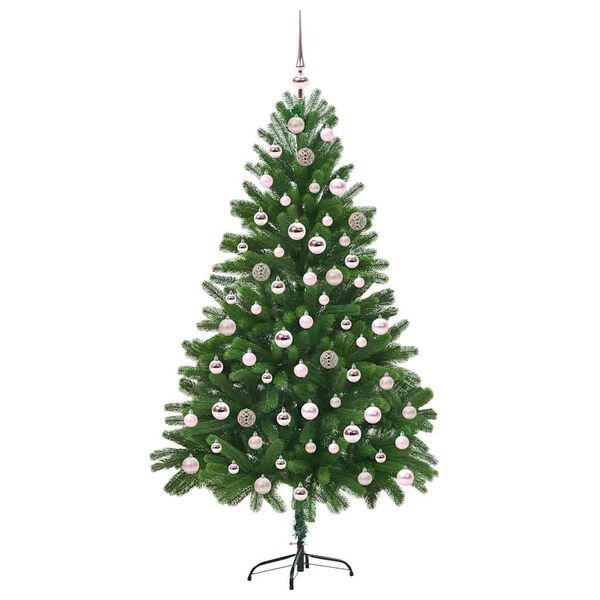 vidaXL Weihnachtsbaum mit 300 LEDs mit St&auml;nder Gr&uuml;n 210 cm PE