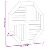 vidaXL Tischplatte 70x70x2,5 cm Achteckig Massivholz Teak