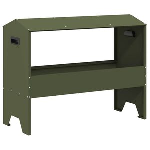 vidaXL Futtertr&ouml;ge f&uuml;r Nutztiere Olive Gr&uuml;n 79 x 35 x 62 cm