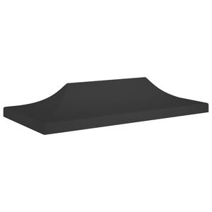 vidaXL Partyzelt-Dach 6x3 m Schwarz 270 g/m&sup2;