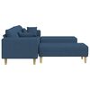 vidaXL Sofa mit Kissen 3 pcs Blau Stoff