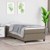 vidaXL Boxspringbett mit Matratze Taupe 100x200 cm Stoff