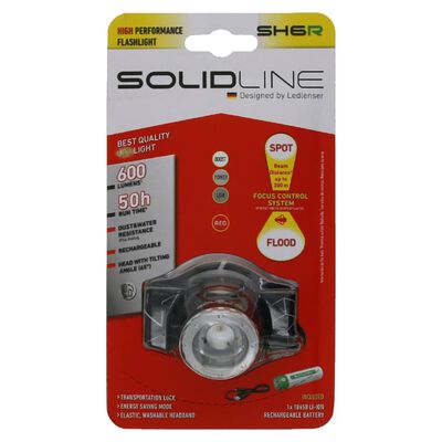 SOLIDLINE Akku-Stirnlampe LED SH6R 600 lm Rotlicht