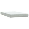 vidaXL Boxspringbett mit Matratze Hellgrau 120x210 cm Samt