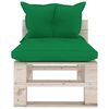 vidaXL Garten-Palettensofa 3-Sitzer mit Kissen Kiefernholz