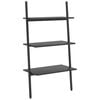 vidaXL Leiterregal mit 3 B&ouml;den Schwarz 64x34x116 cm