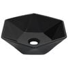 vidaXL Waschbecken 41 x 36,5 x 12 cm Keramik Schwarz