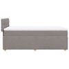vidaXL Boxspringbett mit Matratze Taupe 90x190 cm Stoff