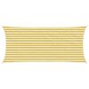 vidaXL Sonnensegel 2 x 4 m HDPE Rechteckig Gelb und Wei&szlig;
