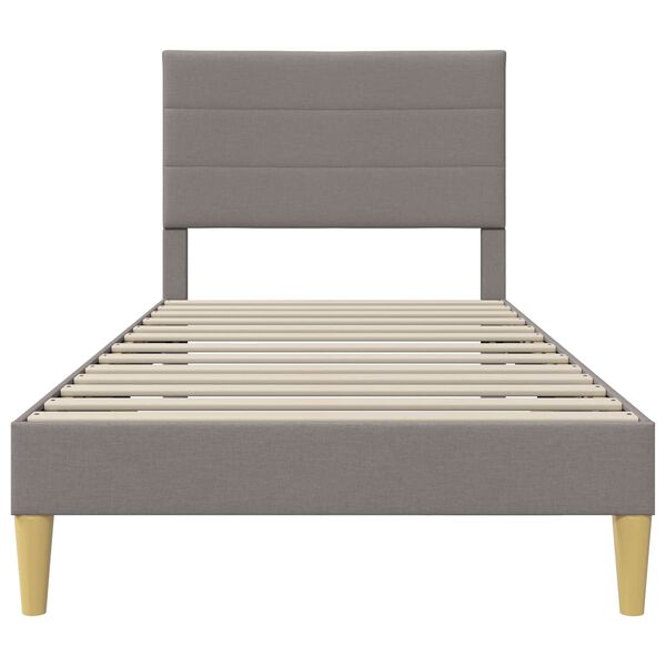 vidaXL Bettrahmen mit Kopfteil Taupe 80 x 200 cm Stoff