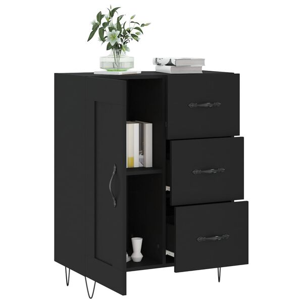 vidaXL Sideboard Schwarz 69,5x34x90 cm Holzwerkstoff